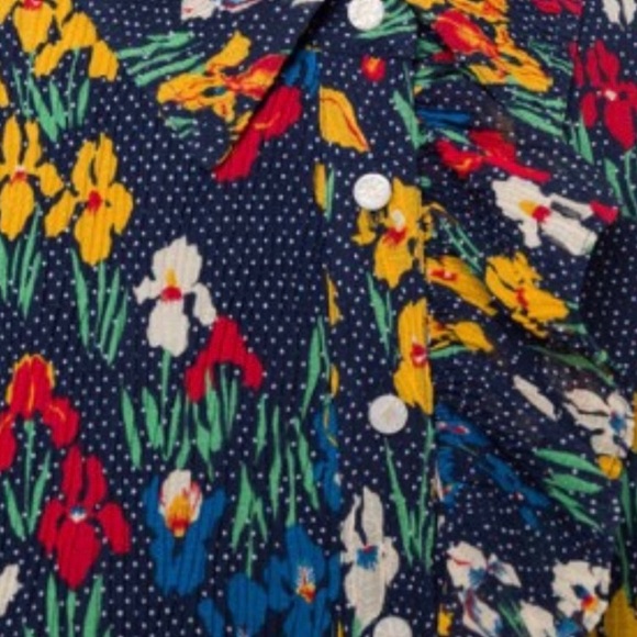 Tory Burch Navy Iris Garden Dress NEW - Picture 6 of 6